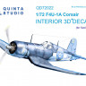 Quinta studio QD72022 F4U-1A Corsair (для модели Tamiya) 3D Декаль интерьера кабины 1/72