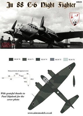 Aims AIMS48D021 Junkers Ju-88C-6 Night Fighters [Ju-88C-6b] 1/48
