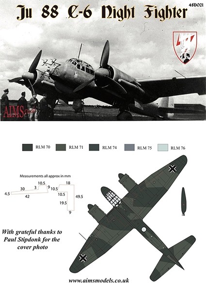 Aims AIMS48D021 Junkers Ju-88C-6 Night Fighters [Ju-88C-6b] 1/48