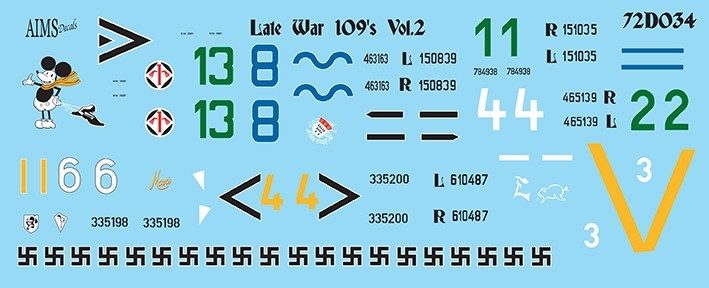 Aims AIMS72D034 Late War Messerschmitt Bf-109's Vol.2 1/72