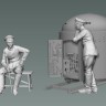 Copper State Models F35-049 Немецкий танкист облокотившийся на дверь 1/35
