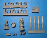 Vector VDS48-087 P-47N двигатель винт и совки выхлопов (Academy) 1/48