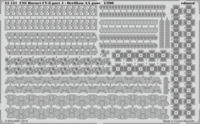 Eduard 53131 USS Hornet CV-8 part 4 - Oerlikon AA guns 1/200 1/200