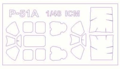 KV Models 48060 P-51B/P-51A/P-51C/Mustang Mk.II/Mustang Mk.III (ICM #48121,#48125,#48161,#48162) ICM 1/48