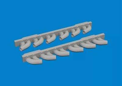 Eduard 6481050 BRASSIN P-39 exh. stacks rounded (ARMA H.) 1/48