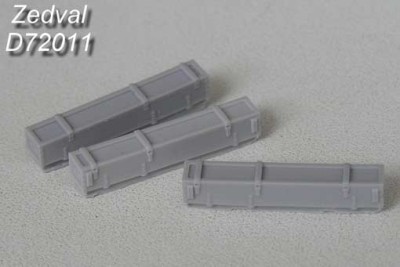 Zedval D72011 Ящики для НАР С-8 (в наборе 5 ящиков) 1/72