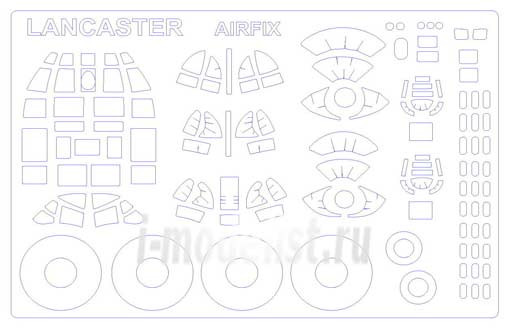 KV Models 72109 Avro Lancaster B.I(F.E.)/B.II/B.III (SPECIAL) AIRFIX #A08001/AIRFIX #A08013/AIRFIX #A50138 + маски на диски и колеса AIRFIX 1/72