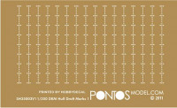 Pontos model 35013WD1 DKM Bismarck Wooden Deck set Type R 1/350