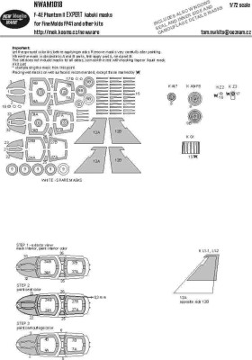 New Ware NWA-M1018 Mask F-4E Phantom II EXPERT (FINEM) 1/72