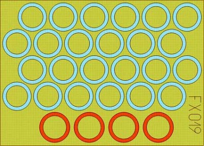 Eduard FX019 M-4A3 Sherman wheel masks 1/48 HBS