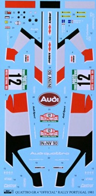 Reji Model 133 Audi Quattro Group 4 Rallye Portugal 1981 1/24