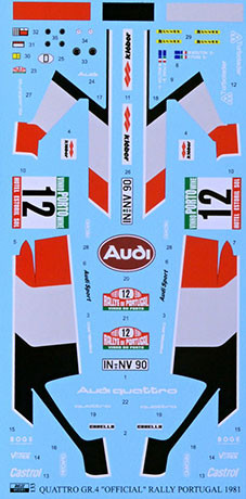 Reji Model 133 Audi Quattro Group 4 Rallye Portugal 1981 1/24