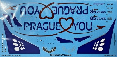 BOA Decals 44127 B-737-800 Smartwings (ZVE) 1/144