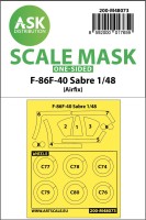 Art Scale 200-M48073 North-American F-86F-40 Sabre wheels and canopy frame paint mask (outside only) 1/48