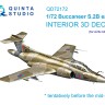 Quinta studio QD72172 Blackburn Buccanneer S.2B Early (Airfix) 3D Декаль интерьера кабины 1/72