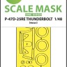 Art Scale 200-M48184 REPUBLIC P-47D-25RE THUNDERBOLT wheels and canopy frame paint mask (outside only) 1/48