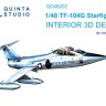 Quinta Studio QD48202 TF-104G (Kinetic) 3D Декаль интерьера кабины 1/48