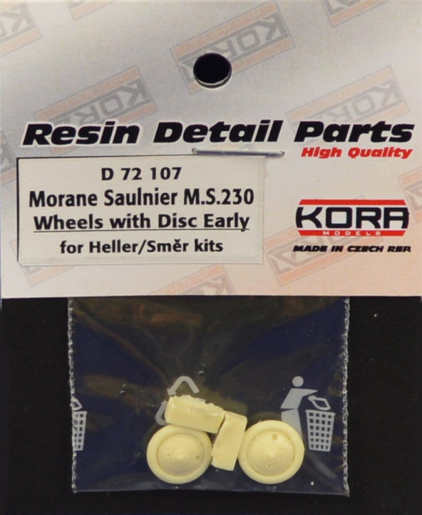 Kora Model D72107 Wheels for M.S. 230 with disc (early) 1/72