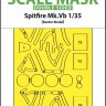Art Scale 200-M35018 Supermarine Spitfire Mk.Vb wheels and canopy frame paint mask (inside and outside) 1/35