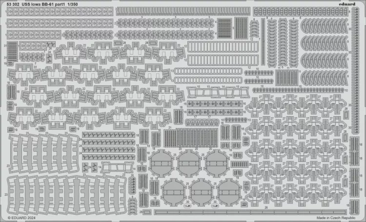 Eduard 53302 SET USS Iowa BB-61 part 1 (HOBBYB) 1/350