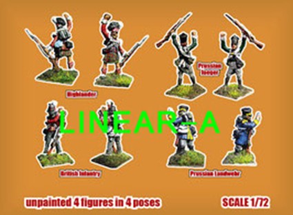 Linear-A 006-S The Victory Of Waterloo Mini Set With 4 Figures 1/72