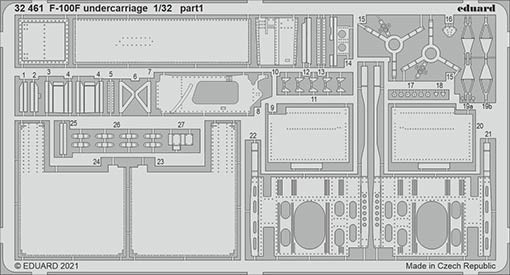 Eduard 32461 SET F-100F undercarriage (TRUMP)