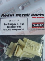 Kora Model DS72211 Polikarpov I-153 Interior set (ICM/HAS) 1/72