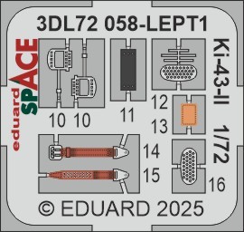 Eduard 3DL72058 Ki-43-II SPACE (ARMA H.) 1/72