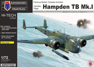 Kovozavody Prostejov H7222 Handley P. Hampden TB Mk.I (3x camo) HI-TECH 1/72