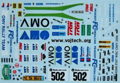 Reji Model 43040 Peugeot 307 WRC 2006 (Czech OMV Rally Team) 1/43