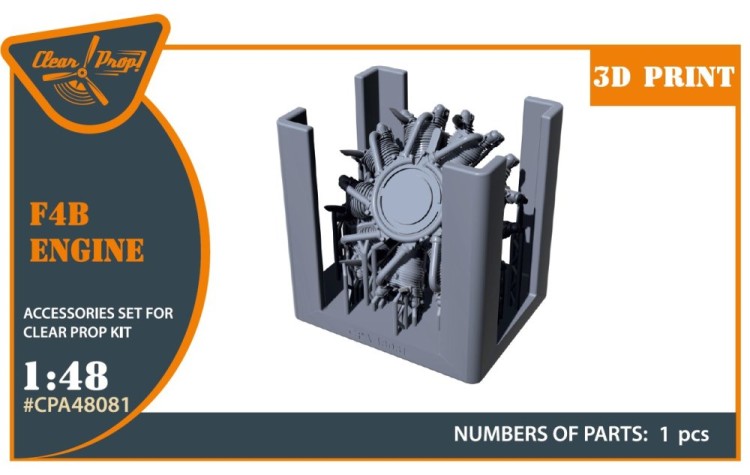 Clear Prop CPA48081 F4B-3/4 Engine (CL.PROP) 1/48