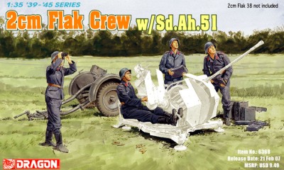 Dragon 6368 Пушка 2cm Flak Crew w/Sd.Ah.51