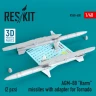 Reskit RS32-400 AGM-88 'Harm' missiles w/ adapter for Tornado 1/32