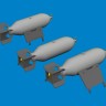 Eduard 6481079 BRASSIN P-40 500lb M64 US bombs (EDU) 1/48