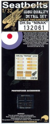 HGW 132061 DH.9a &quot;NINAK&quot; Seatbelts 1/32