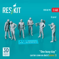 Reskit F48090 One busy day carrier crew on deck (scene 2) 1/48