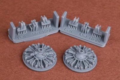 SBS model 72087 S-2F Tracker Engine &amp; Exhaust set ((HAS) 1/72