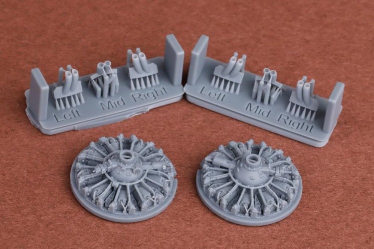 SBS model 72087 S-2F Tracker Engine & Exhaust set ((HAS) 1/72