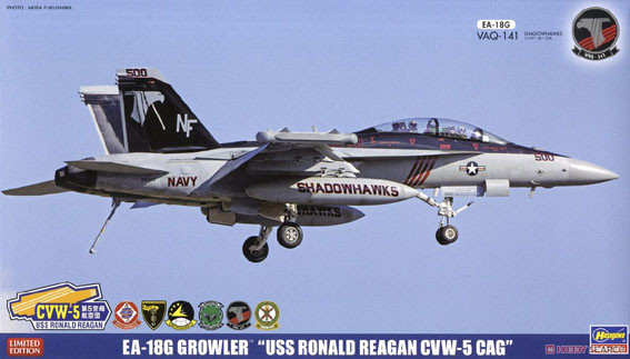 Hasegawa SP344 EA-18G Growler "USS Ronald Reagan CVW-5 CAG" 1/72