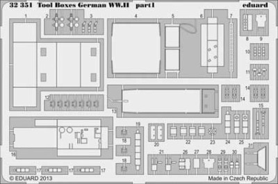 Eduard 32351 Bf 109 tools and boxes