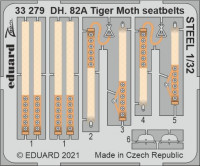 Eduard 33279 DH. 82A Tiger Moth seatbelts STEEL (ICM) SET 1:32