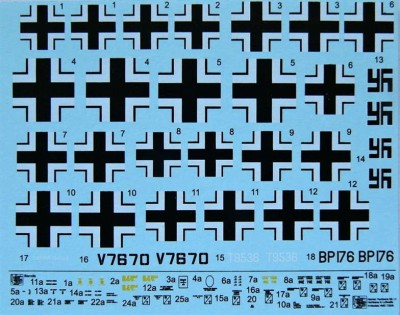 HM Decals HMD-72028 1/72 Decals Hurricane Mk.I/II Luftwaffe (4x camo)