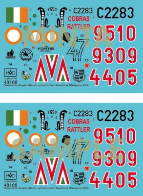 HAD 48108 Decal MiG21 MF (3 Hungarian, 1Indian) 1/48