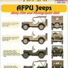 Hm Decals HMDT48028 1/48 Decals Jeep Willys MB/Ford GPW AFPU Jeeps
