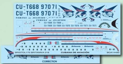 BOA Decals 14493 Bristol 175 Britannia CUBANA (RDN) 1/144