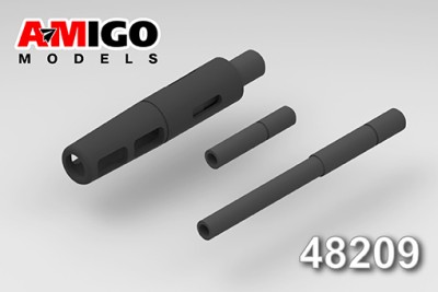 Amigo Models АМG 48209 Стволы авиационных пушек Н-37Д и НР-23 самолетов МиГ-15, МиГ-17 1/48