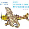 Quinta studio QD32104 Fiat CR.42 (ICM) 3D Декаль интерьера кабины 1/32