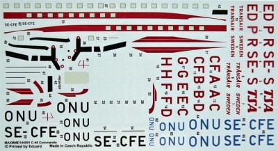 Maestro Models MMCD14401 1/144 C-46 Commando - TransAir (decals)