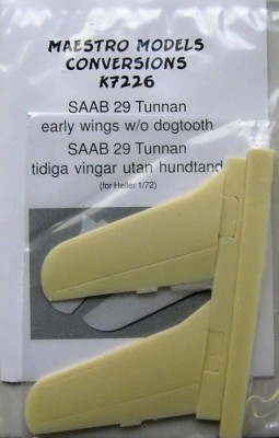 Maestro Models MMCK-7226 1/72 J29 Tunnan wing with straight front edge
