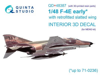 Quinta studio QD+48387 F-4E early с установленным предкрылком крыла (Meng) 1/48